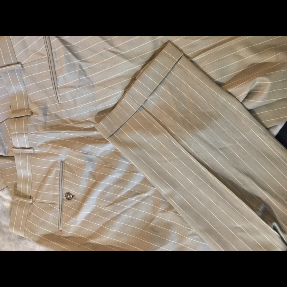 SAVILE ROW 2-Button Custom Pinstripe Tan Suit RARE - Picture 8 of 8